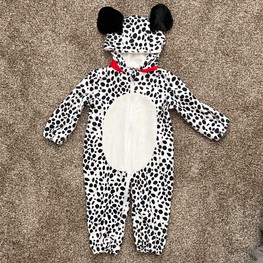 Dalmatian Print Hooded Infant Onesie